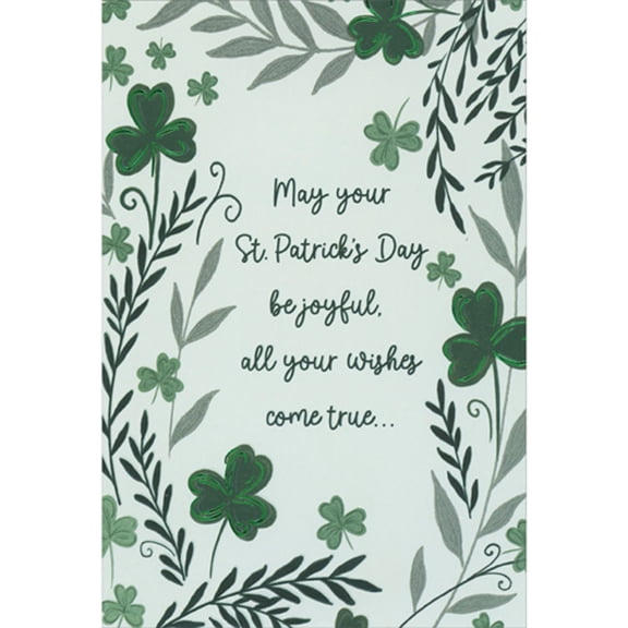 Designer Greetings May Your Day Be Joyful, All Your Wishes Come True St. Patrick's Day Card