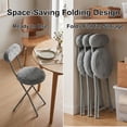 thumbnail image 6 of Homy Casa Set of 4 Folding Chairs with Backrest, Plush Padded Seat, Portable Metal Frame, 6 of 6