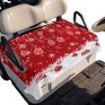 thumbnail image 2 of Red Balls Christmas Golf Cart Seat Covers, Christmas Ball Snowflake Xmas Golf Cart Seat Towel Cover for 2/4 Seater Bench Seats, Breathable Washable Dust & Sun Protection Seats Blanket 51''x31'', 2 of 7