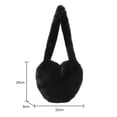 thumbnail image 1 of Bolsa Otoño Invierno señoras de mano amor corazón mullido viaje bandolera (negro) Likrtyny Para Estrenar, 1 of 9