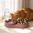 thumbnail image 4 of SHENGXINY Cat Bowls Set - 2 in 1 Pet Feeding Water Bowl, All-in-One Food Water Feeder for Dogs and Cats Pink 11x5.63x2.95in, 4 of 6