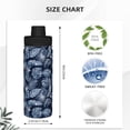 thumbnail image 3 of Susaid Tropical Leaves Print 18oz Sports Insulated Kettle Stainless Steel Water Bottle Leakproof Sport Flask, 3 of 7