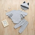 thumbnail image 5 of Bat Outfit Halloween Outfit Boy Bat Romper with Hat 6-9 Months Halloween Outfit Girl, 5 of 7