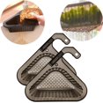 thumbnail image 1 of Paquete de 2 cestas de drenaje mejoradas con mango extraíble para fregadero de cocina, cesta coladora triangular sin perforaciones, filtro colgante, drenaje, 1 of 5