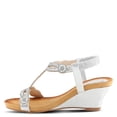 thumbnail image 2 of PATRIZIA Women’s Shining Slip-On Wedge Sandals – Crystal Embellished Cut-Out Design ladies slides with Comfy Silky Wrap and Flexible Rubber Sole, 2 of 7