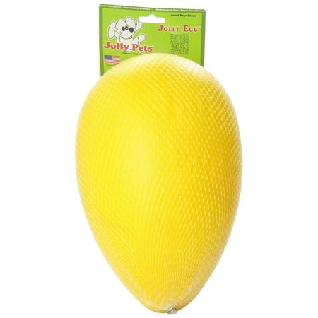 UPC: 0788169012095 | Jolly Pets Egg 12 inch Yellow Hard Plastic Chew Toy for Large Dogs