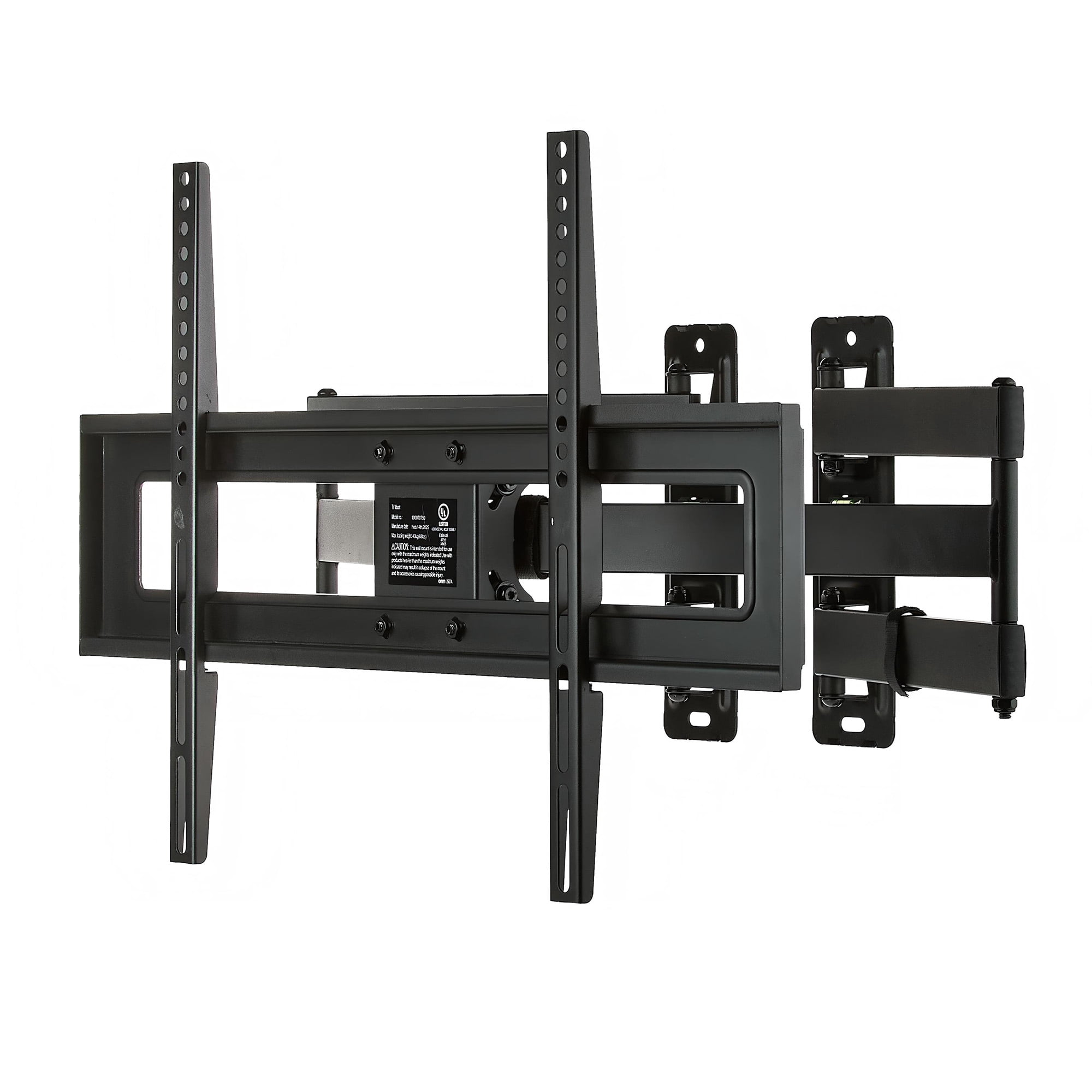 onn Corner Full Motion TV Mount for 37" to 70" TVs, UL Listed, swivel ±60°, up to ±20°Tilting
