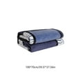thumbnail image 3 of Couverture en Molleton à Carreaux, Staron 2026 Couvre-Lit en Flanelle Douce et Chaude Imprimée, Drap de Lit Double pour Dortoir Lavable à la Machine Séchage Rapide, Bleu Marine, 3 of 6