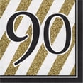 thumbnail image 4 of black and gold happy 90th birthday party bundle with paper plates and napkins for 8 guests, 4 of 4