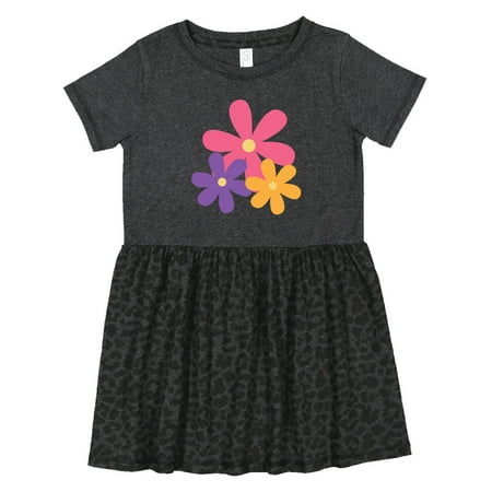 

Inktastic Retro 80s Daisy Flowers Girls Toddler Dress