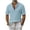 Light Blue#, variant on Miqool Men's Linen Shirts Casual Button Down Short Sleeve Shirts Summer Beach Shirt Vacation Wedding Shirt with Pocket(Dark Blue, S)