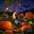 thumbnail image 6 of Enchanting Witch Wall Art Hanging Ornament, Vintage Moon Witch Window Decor, Spooky Gothic Decoration for Halloween Home Garden Girl Bedroom Living Room Decor, Multicolor, 6 of 7