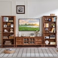 thumbnail image 5 of LELELINKY 5 Tier Book Shelf, Farmhouse Book Case, 70" Tall Shelf with Open Display Storage, Wooden Bookshelves for Living Room, Home Office, Brown, 5 of 9