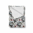 thumbnail image 2 of Day of the Dead Soft Flannel Fleece Throw Blanket, Sugar Skull Flowers Pattern Vintage Rose Bouquet and Bees Retro Print, Cozy Plush for Indoor and Outdoor Use, 70" x 90", Multicolor, by Ambesonne, 2 of 6