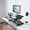 Black, variant on FitStand Home Office Standing Desk Converter 35" Height Adjustable with Keyboard Tray Mahogany