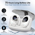 thumbnail image 2 of Auriculares inalámbricos con 75 horas de reproducción, Bluetooth 5.4, IPX7, resistentes al agua, para hacer ejercicio, correr o ir al gimnasio, 2 of 7