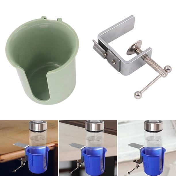 CUPERA DEL DESCARTE Portor de la mesa Borde Cuesta Anti-Visualidad Portable Portable Estable Rotante Auto Descripción Auto Desk Suptor de la bebida Dia verde 9.8 cm