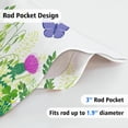 thumbnail image 2 of Valance Curtains for Windows,Meadow Plants Flowers and Butterflies Semi Sheer Curtain Valance,Short Rod Pocket Window Treatment,Window Valance Curtains for Kitchen Living Room Bedroom Windows 54"x18", 2 of 6