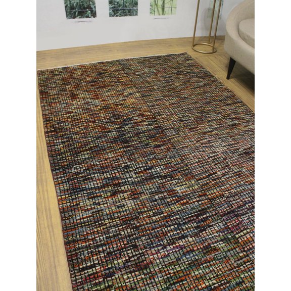 Peshawar Russel Red/Gold Rug, 5'4" x 8'3"