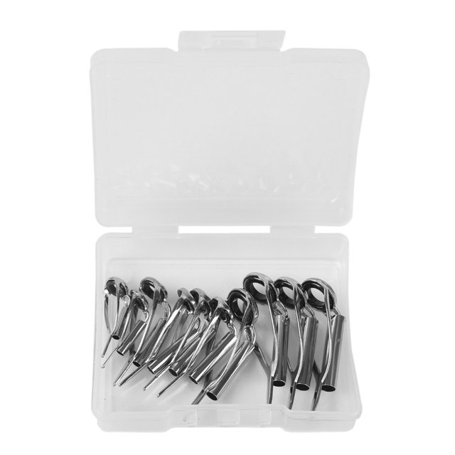 Fishing Rod Guide Ring Portable Fishing Rod Tip Rust Proof Guide Ring with Storage Box for Saltwater Freshwater Fishing