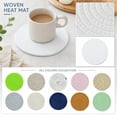 thumbnail image 3 of 1-Pack Absorbent Drink Coasters,4.3inch Woven Cotton and Linen Mats,Heat Resistant Tabletop Protection for Coffee,Beer,Mugs,Home Decor, 3 of 3