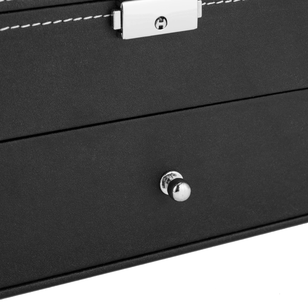 12 Piece Eyeglasses Storage and Sunglass Glasses Display Drawer Lockable Case Organizer, Black