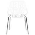 thumbnail image 6 of Zimtown Modern Dining Chairs (Set of 4),  Kid-Friendly Birch Chairs, Stackable Modern Chair, Mid Century Dining Chair White, 6 of 9