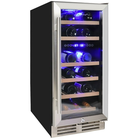 Koolatron 28 Bottle Wine Cooler Dual Zone 15 inch Under Counter Wine Fridge