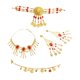 thumbnail image 3 of Conjunto de 5 piezas de joyería para danza del vientre: tocado, collar, pendientes y cadena para la nariz. Pendientes de clip, 3 of 6