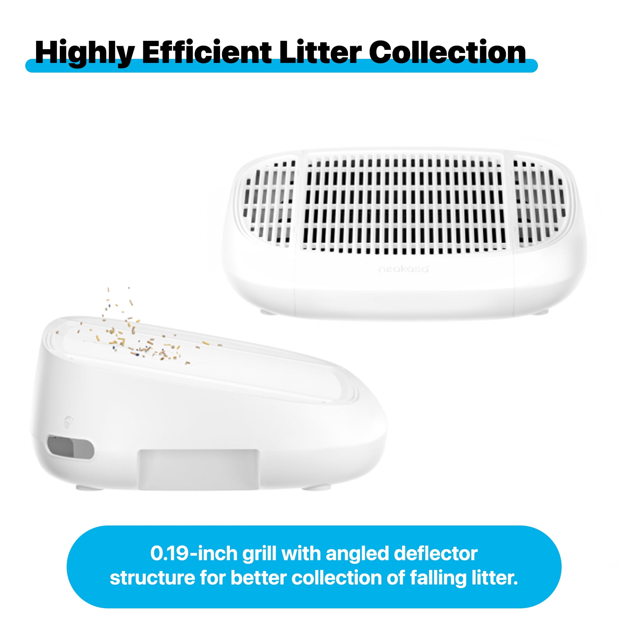 Neakasa Cat Pedal Step Stool with Filter Function, Easy to Clean Cat Litter Tray, Cat Litter Tray for M1 Open Top Self-Cleaning Cat Litter Tray,White