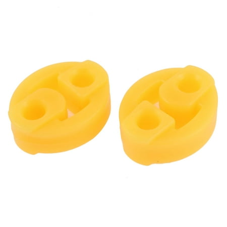 Unique Bargains 2 Pcs Rubber Oval Double Holes Race Car Muffler Exhaust Hanger Bushing