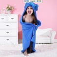 thumbnail image 2 of Blue Elephant - 90x90cm(0-6 years) Premium Cotton Cute Animal Face Hooded Baby Bath Towel, 2 of 5