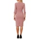 thumbnail image 3 of INSPIRE CHIC Vestido Vintage para Mujeres de Manga 3/4 para Trabajar Vestidos Tipo Sheath XL Rosa Sucio, 3 of 6