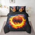 thumbnail image 2 of Castle Fairy Sport Soccer Bedding Comforter Set,Abstract Flame Ball Full Bedding Set, 2 of 8