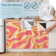thumbnail image 5 of Pink Orange Sink Skirt 11"Wx13"L, Dustproof Under Sink Curtain with Self Adhesive Tape, Art Abstract Modern Geometric Cabinet Curtain Cover for Bathroom Vanity, RV, Kitchen Cabinet Storage Shelf, 5 of 9