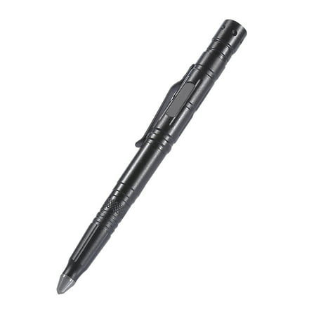 B007.2 Tactical Pen Self Defense for Survival Military Police Grade LED Flashlight Tungsten Steel Glass Breaker + Ballpoint Pen + Multi Tool + 2 Ink Cartridges + 3 Batteries Gift Boxed (Best Self Defense Pen)