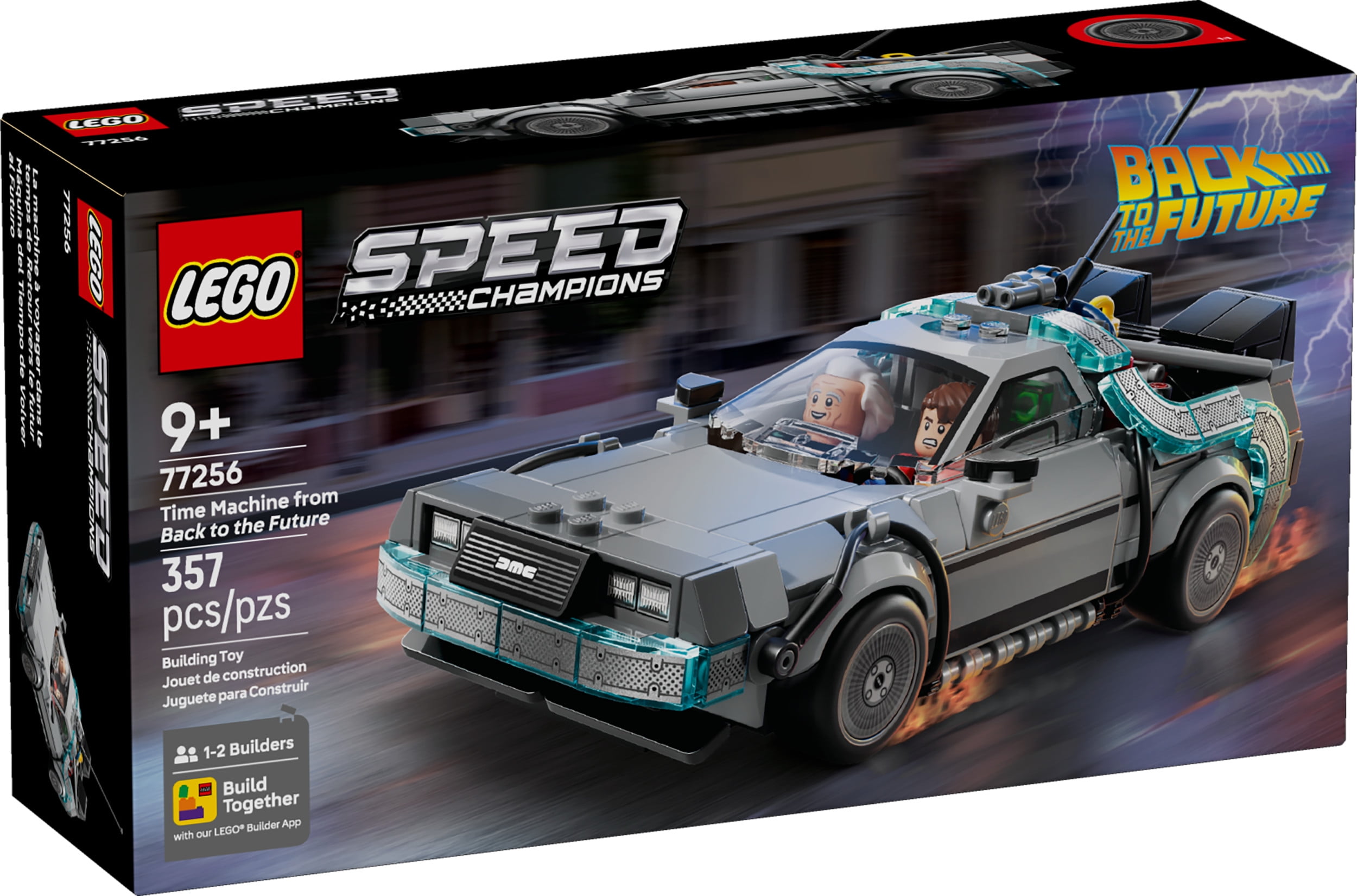 LEGO Speed Champions Time Machine from Back to the Future Building Toy for Kids - Pretend Play & Display Car Toy W/2 Build Modes for Boys & Girls, Ages 9+ - Gift Ideas for Birthdays & Fans - 77256