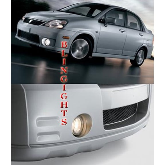 2002 2003 2004 Suzuki Aerio Halo Fog Lamp Driving Light Kit Angel Eyes