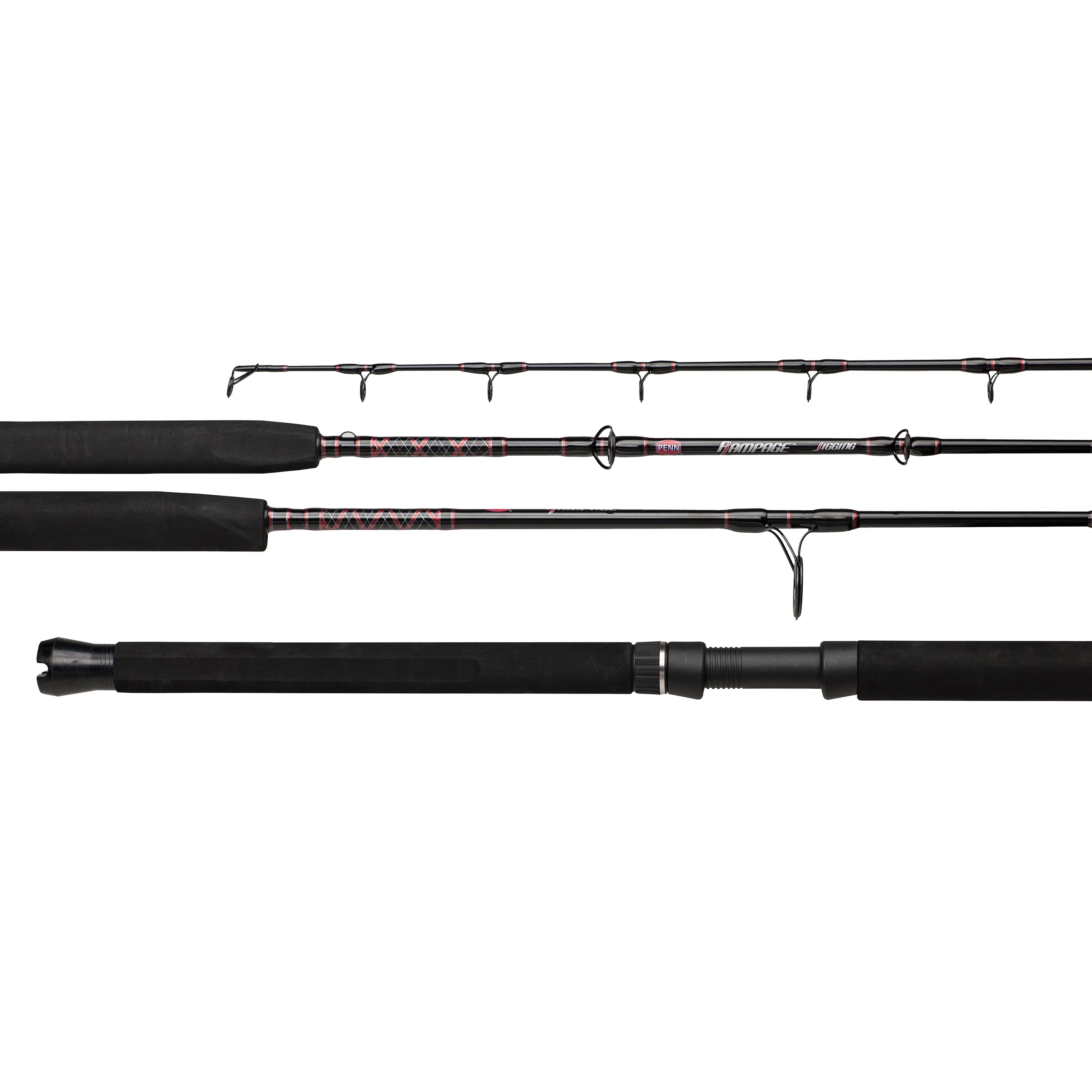 Penn Rampage Jigging Casting Rod 5'8" Length, 1 Piece Rod, 80130 lb