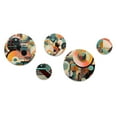 thumbnail image 2 of Designart "Retro Boundaries Blue and Orange I" Modern Geometric Metal Wall Art Set of 5 Piece, 2 of 5