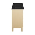 thumbnail image 6 of Cascade 48 in. Natural Oak, Double Basin Bathroom Vanity With Black, 3-Hole Ceramic Sink Top, 6 of 8
