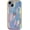Fluorescent Silver, variant on for iPhone 14 Case,Water Ripple Wave Meteorite Bubble Chrome Plating Soft Phone Case (Silver)