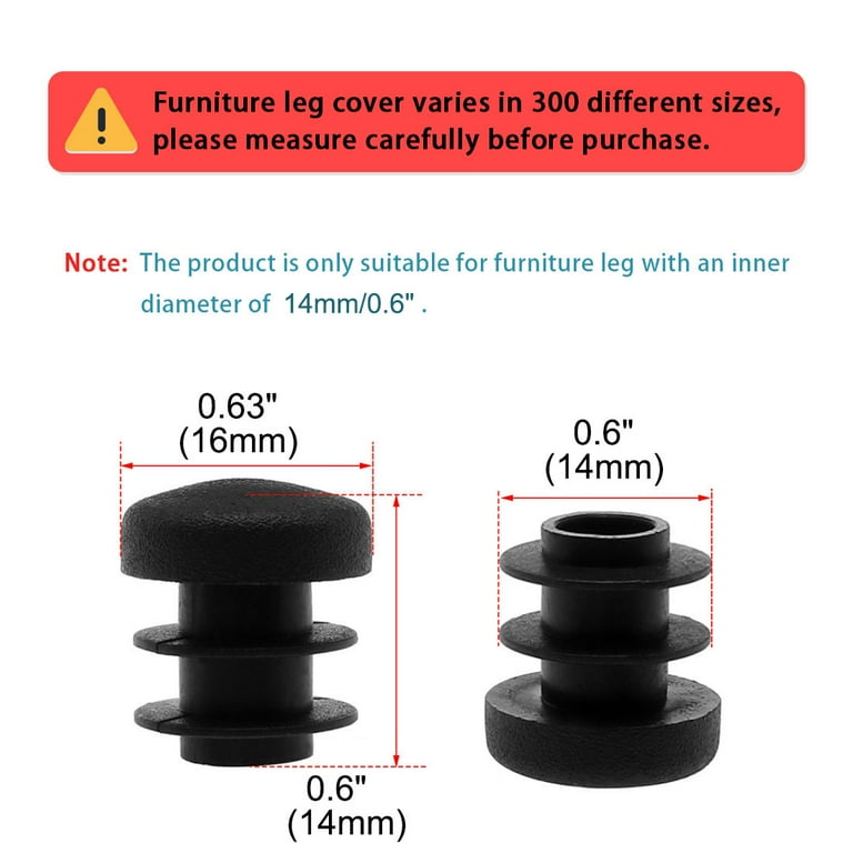 Round plastic insert chair feet clearance
