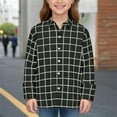 thumbnail image 3 of WOYY Little Boys Plaid Long Sleeve Shirt Unisex Casual Button Down Shirt, Sizes 5-6, 3 of 5