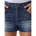 thumbnail image 2 of High Waist Destroyed Denim Shorts, 2 of 7