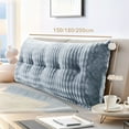 thumbnail image 6 of Eurhowing Bed Rest Pillow for Reading, 78.7"×17.7"×7.9" Plush Thicken Wedge Pillow Bed Gap Filler, Back Pain Relief Lounge Pillow with Removable Washable Cover, Light Gray, 6 of 13