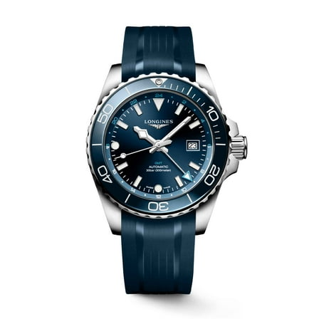 Longines HydroConquest GMT Automatic Blue Dial Rubber Strap Men's Watch L3.890.4.96.9