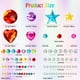 thumbnail image 4 of 971 pcs Gem Stickers, Star Heart Round Small Stickers for Kids Adults, Glitter Cute Stickers for Crafts, Face Eye Body Makeup, DIY Decoration, Kids Reward, Sparkling Acrylic Rhinestones, 4 of 7