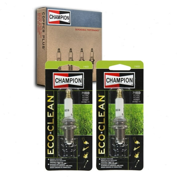 2 pc Champion 71ECO Spark Plugs for Ignition Wire Secondary