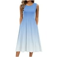 thumbnail image 2 of Ashirexll Womens Summer Dresses, Casual Dresses for Women, Fashion Casual Printed Sleeveless Round Neck Pocket Dress, 2 of 6